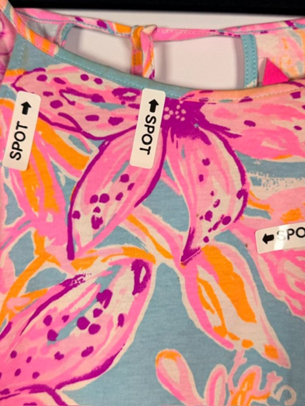 Lilly Pulitzer Margot Swing Dress Surf Blue Bonita Blooms Tassels XXL - Picture 12 of 13